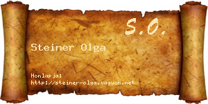 Steiner Olga névjegykártya